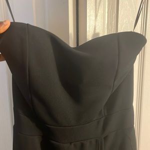 Black, strapless jumper